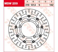 TRW Lucas MSW259 brake disc floating