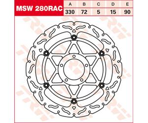 TRW Lucas MSW280RAC brake disc floating