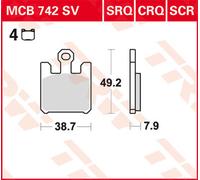 TRW Lucas Racing rubber MCB742CRQ