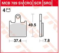 TRW Lucas Racing rubber MCB789CRQ