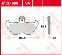 TRW Lucas Sintered lining MCB680SV