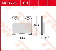 TRW Lucas Sintered lining MCB725SH