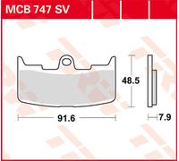 TRW Lucas Sintered lining MCB747SV