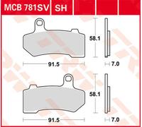 TRW Lucas Sintered lining MCB781SV