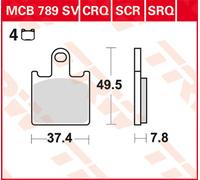 TRW Lucas Sintered lining MCB789SV