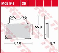 TRW LUCAS ZF BRAKE PADS KH104 SINTER STREET YAMAHA FZR 250 '87-'88, TZR '85-'92,