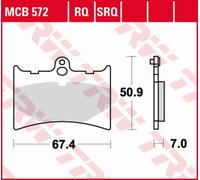 TRW LUCAS ZF BRAKE PADS KH126 ORGANIC SPORT APRILIA AF-1 125 '89-'92, RS 125 '92