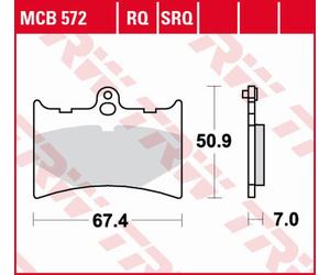 TRW LUCAS ZF BRAKE PADS KH126 ORGANIC SPORT APRILIA AF-1 125 '89-'92, RS 125 '92