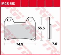 TRW LUCAS ZF BRAKE PADS KH244 ORGANIC HONDA CB 400 SUPER FOUR '97-, BMW R NINE T