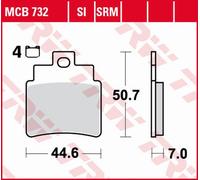 TRW LUCAS ZF BRAKE PADS KH355/4 ORGANIC SYM GTS JOYMAX/VOYAGER 125 '05-, FIRENZE