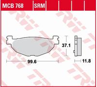 TRW LUCAS ZF BRAKE PADS KH408 ORGANIC BETA EVO 80 '09-, FRONT, YAMAHA YP 400 MAJ
