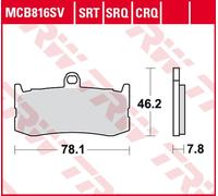 TRW MCB816CRQ Brake pad set