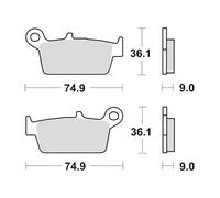 TRW MCB665 Brake pad set
