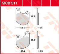 Trw Allround Organic Standard Harley Davidson Fx 1200 Super Glide 77 Front Brake Pads Black