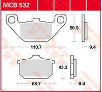 TRW MCB532 Brake pad set