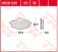 Trw Allround Standard Beta Euro 350 03 Organic Rear Brake Pads Black