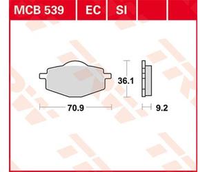 TRW MCB539EC Brake pad set