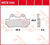 TRW MCB544 Brake pad set