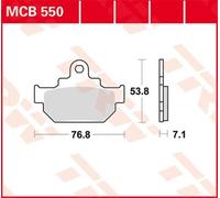 TRW MCB550 Brake pad set