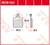 Trw Allround Standard Aprilia Climber 280 R 94 Organic Rear Brake Pads Black