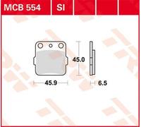 Trw Sinter Honda Atc 250 R 84 Sintered Front Brake Pads Silver