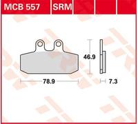TRW MCB557SRM Brake pad set