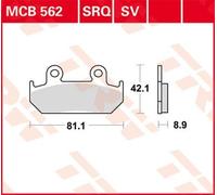 TRW Lucas Brake pad MCB562