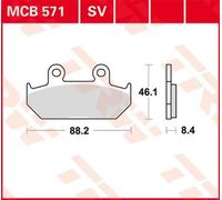 TRW MCB571 Brake pad set