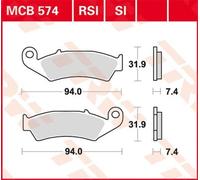 TRW MCB574 Brake pad set