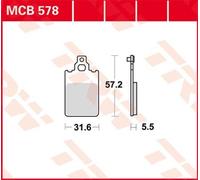 TRW MCB578 Brake pad set