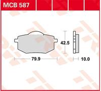 Trw Allround Organic Standard Yamaha Xv 400 Virago 94 Front Brake Pads Black