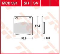 TRW MCB591 Brake pad set