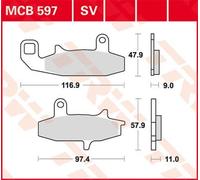 TRW MCB597 Brake pad set