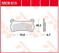 TRW MCB613 Brake pad set