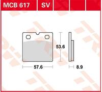 TRW Brake Pads Standard MCB617 Fits BMW R 1100 1993-1999
