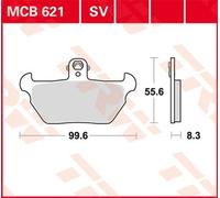 TRW MCB621SV Brake pad set