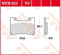 TRW Lucas Brake lining MCB622
