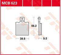 Trw Mcb 623 Organic Brake Pads Clear