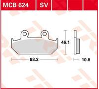 Trw Mcb624 Brake Pads Silver