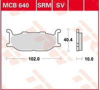Brake Pads Set Front MCB640 TRW Genuine Top Quality Guaranteed New