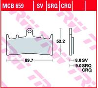 Trw Hyper-carbon Racing Kawasaki Zrx 1100 00 Front Brake Pads Black