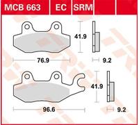 TRW Lucas Brake pad MCB663