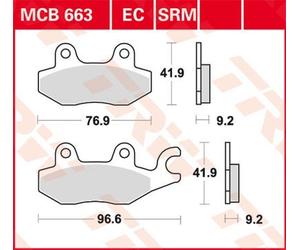 TRW MCB663EC Brake pad set