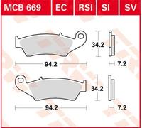 TRW MCB669SV Brake pad set