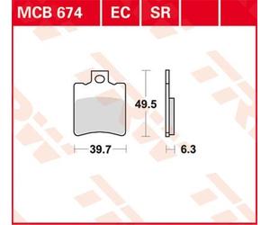 TRW MCB674EC Brake pad set