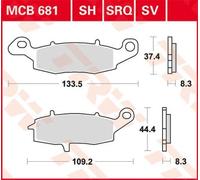 Motorcycle Brake Pads Set MCB681SV TRW Sinter Street Genuine Top Quality New