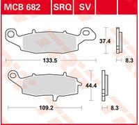 TRW Brake Pads MCB682 – Organic – Fits Kawasaki VN800, Suzuki GSX600/DR800, GPZ1100