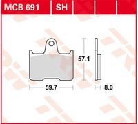 TRW MCB691SH Brake pad set