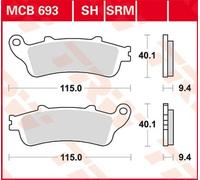 TRW MCB693SRM Brake pad set