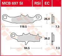 TRW MCB697SI Brake pad set